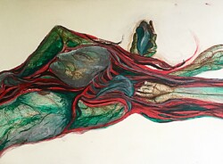 Acryl und Tusche (Mischtechnik auf Karton), 108 cm x 158 cm, 3.000 € Acryl und Tusche (Mischtechnik auf Karton)