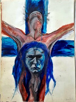 Hommage an Georg Trakl. (ACRYL/Kohle/Ölkreide (Mischtechnik) Hommage an Georg Trakl. (ACRYL/Kohle/Ölkreide (Mischtechnik)